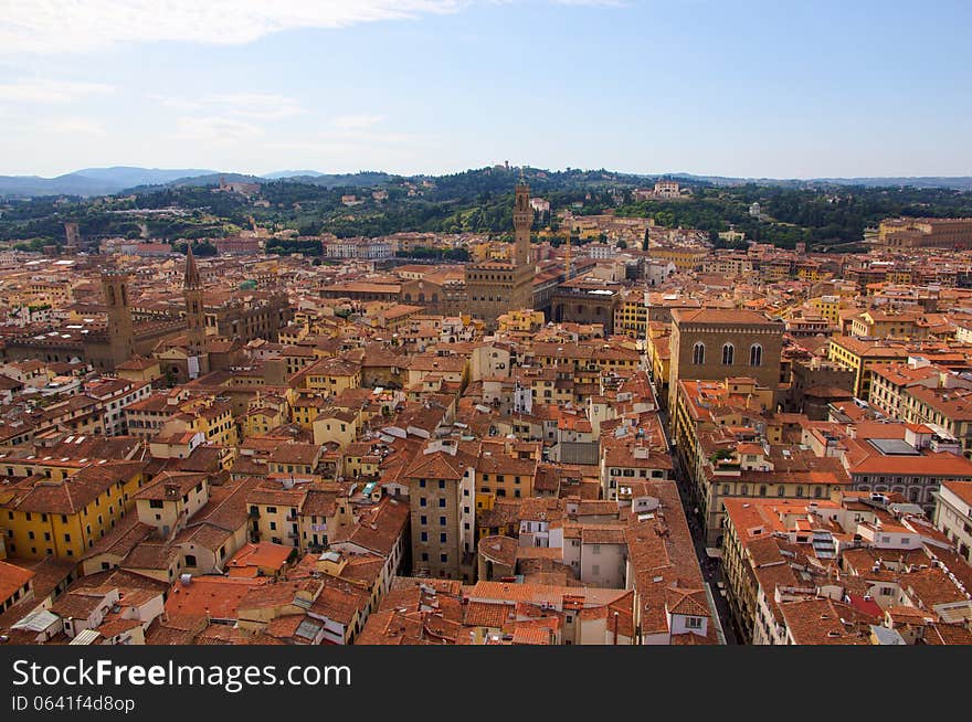 View over Firenze with towers