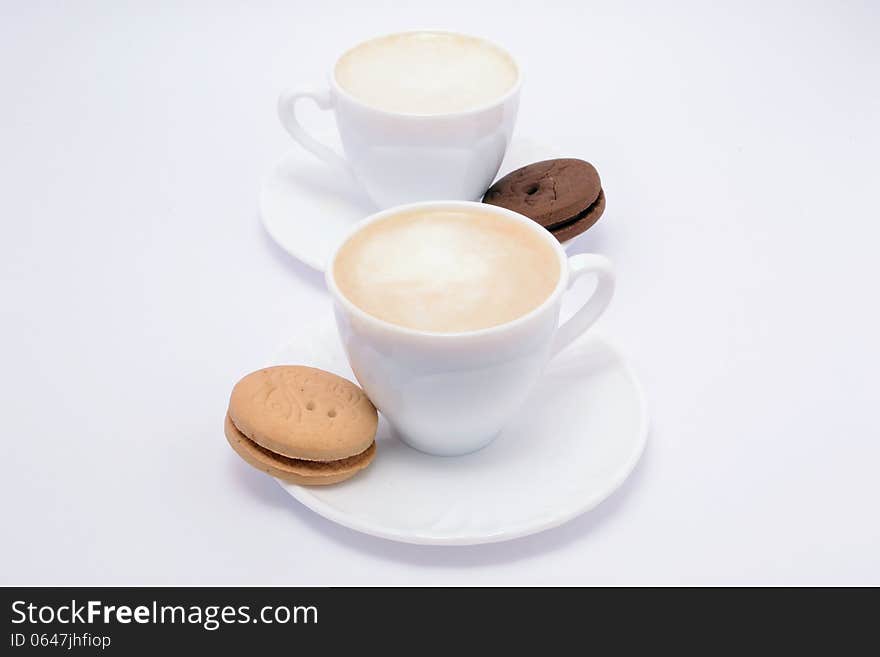 Coffee, milk and cream