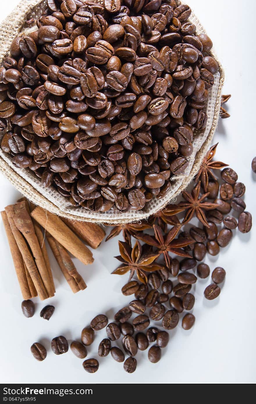 Coffee Ingredient on white background