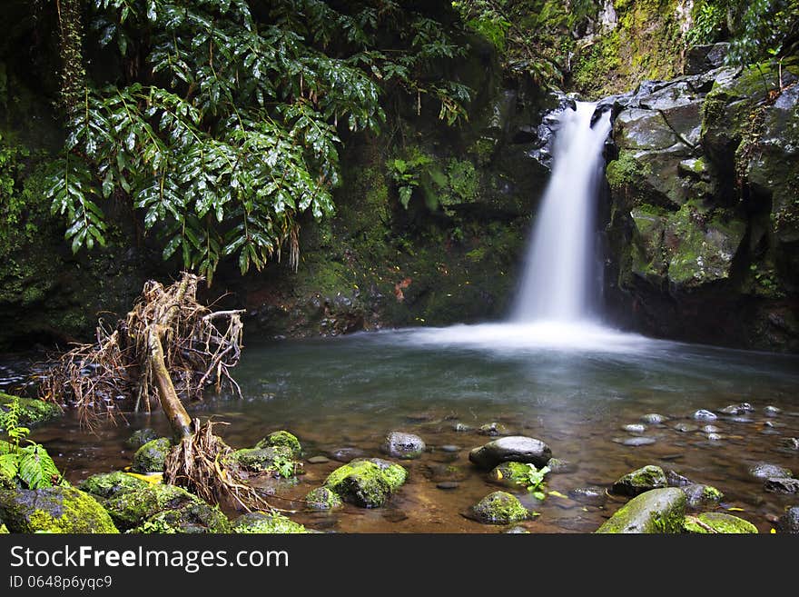 Azores: Waterfall