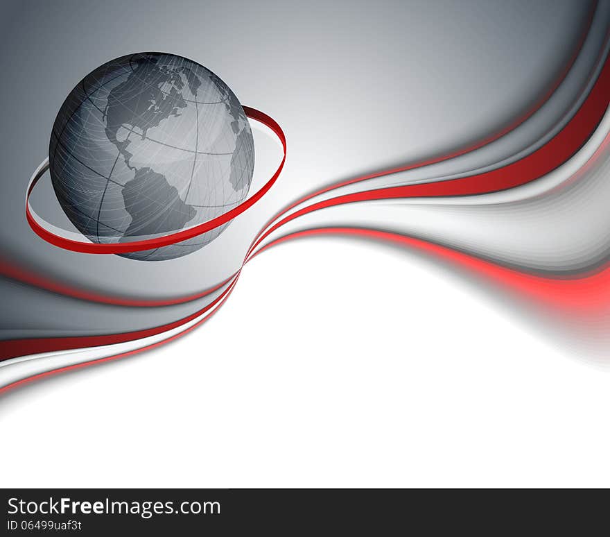 Vector background with globe and copy space. Eps10. Vector background with globe and copy space. Eps10