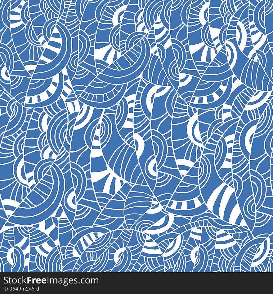 Seamless pattern with waves