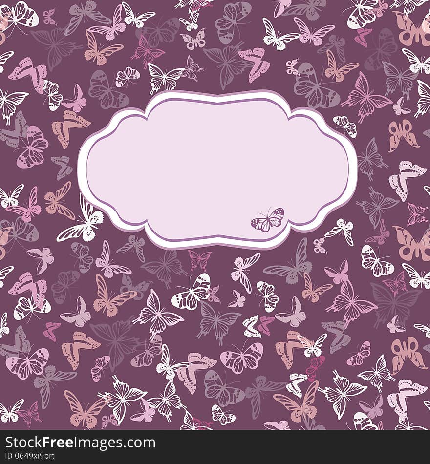 Seamless Pattern With Butterflies