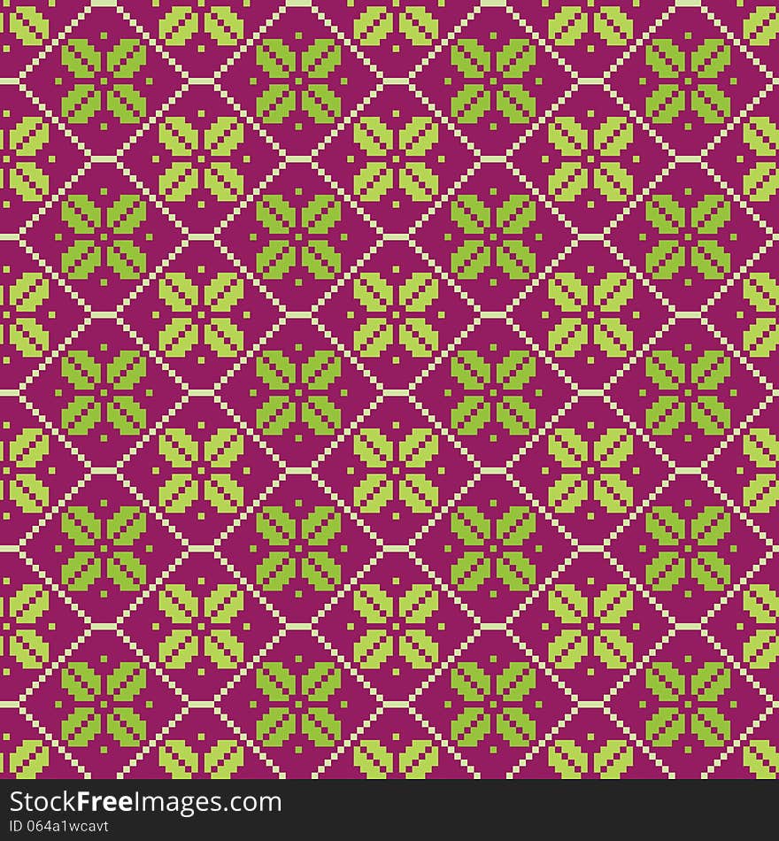 Geometric seamless pattern background. Vector illustration in green colors.