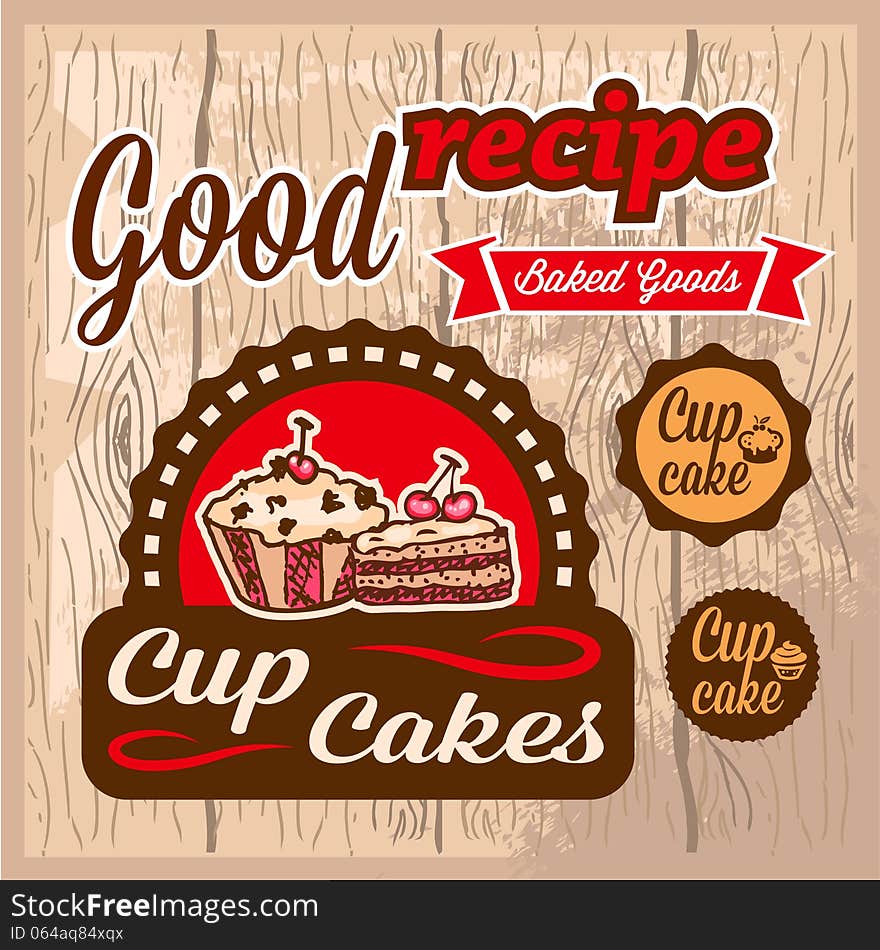 Cup cakes labels