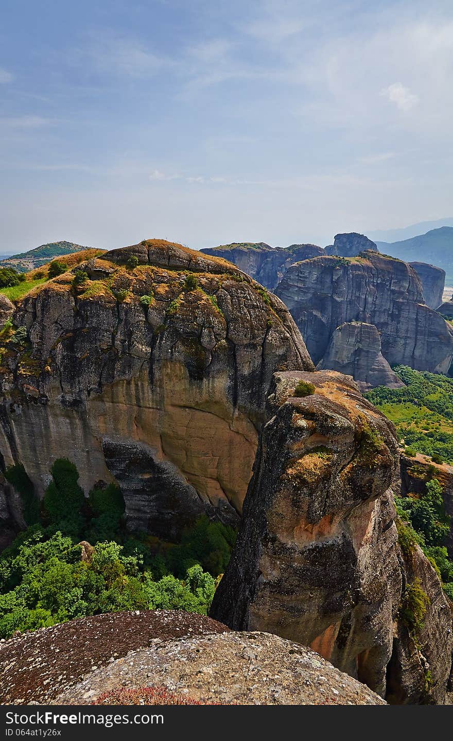 Meteora cliffs