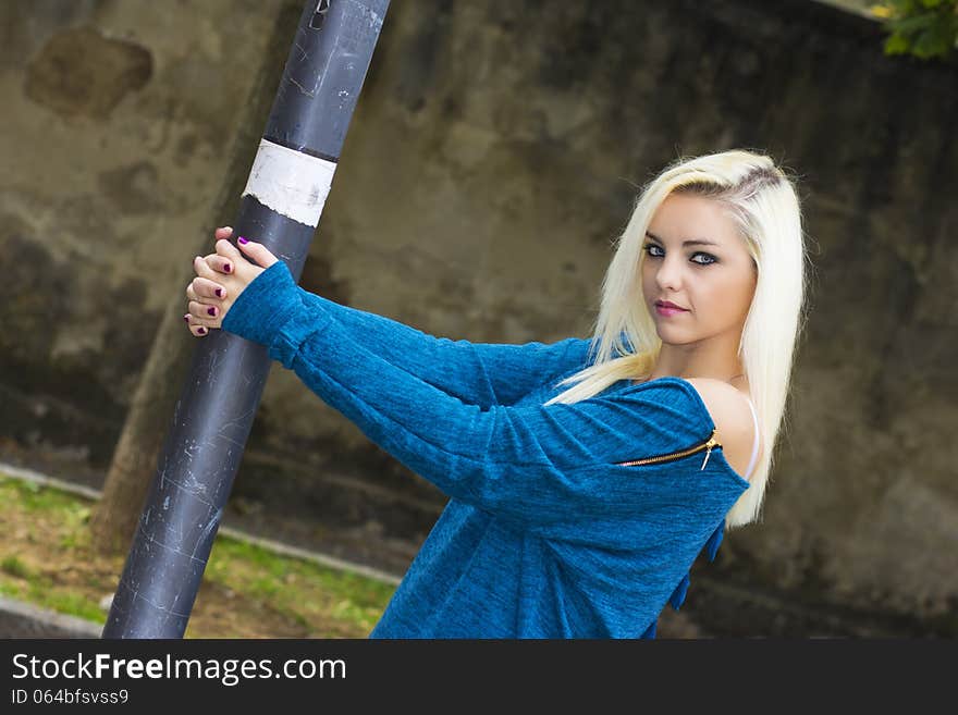 Beautiful blue eyed blonde looking. Beautiful blue eyed blonde looking