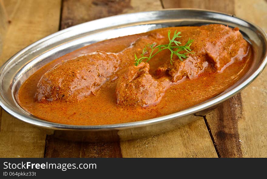 Indian Dish of butter Chicken curry