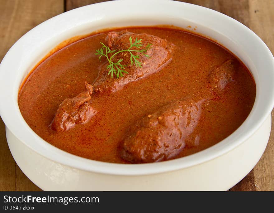 Indian Dish of butter Chicken curry