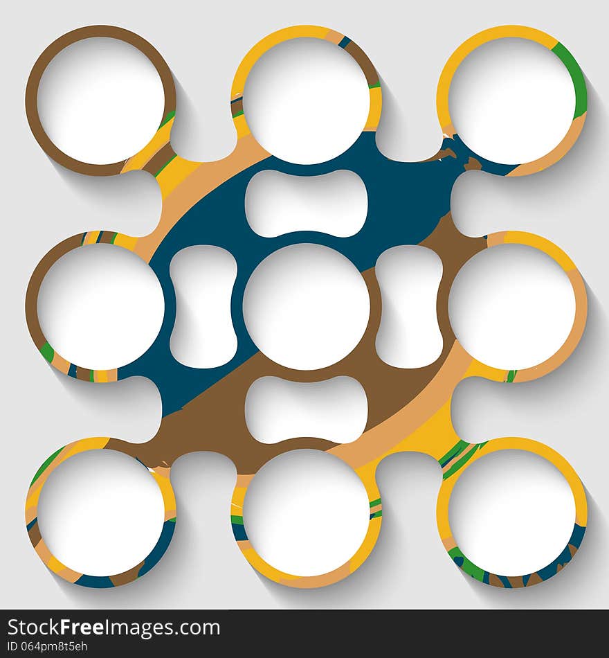 Vector abstract circular object and shadow