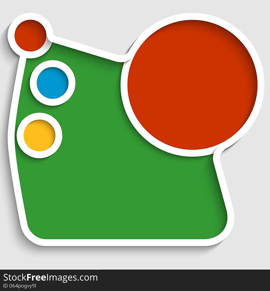 Vector frame and colored circles