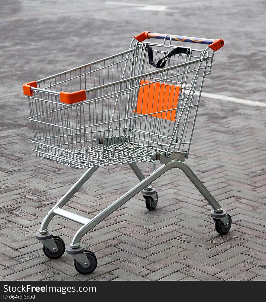 Shopping Basket In Supermarket