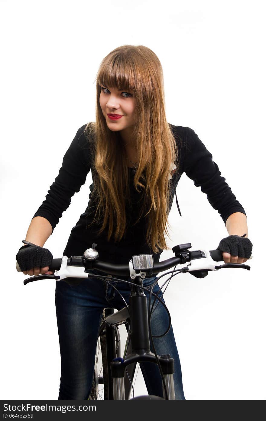 Young Girl With Bike.