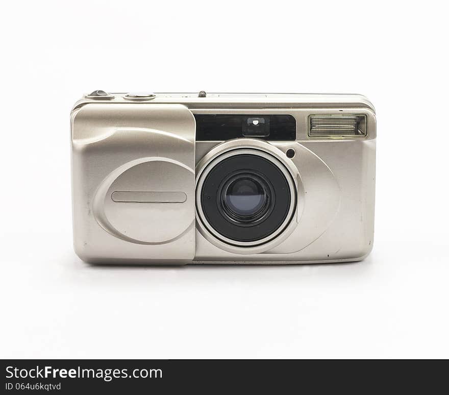 Retro camera isolated on white background. Retro camera isolated on white background