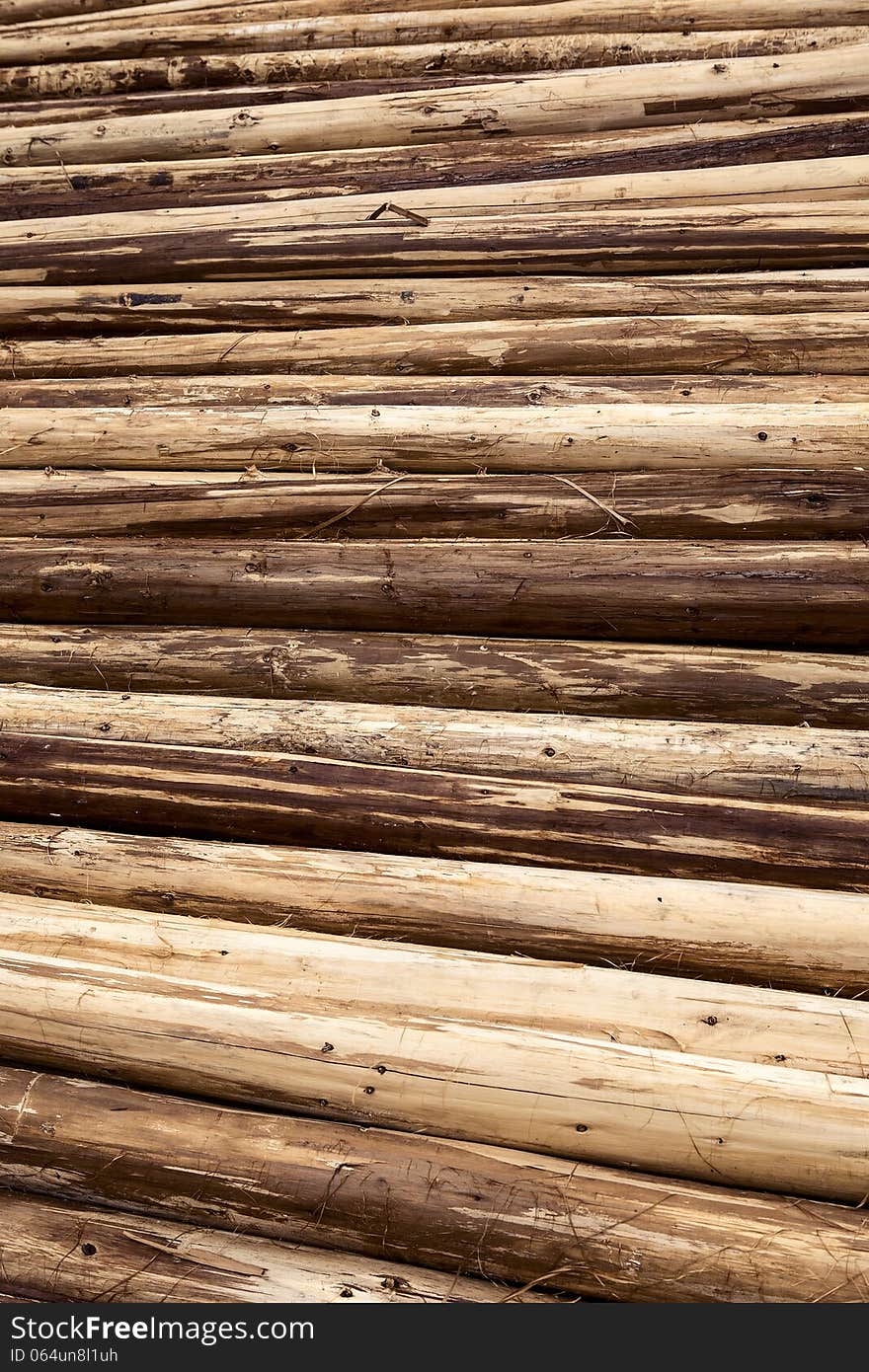 A stack of wood at tree farm. A stack of wood at tree farm