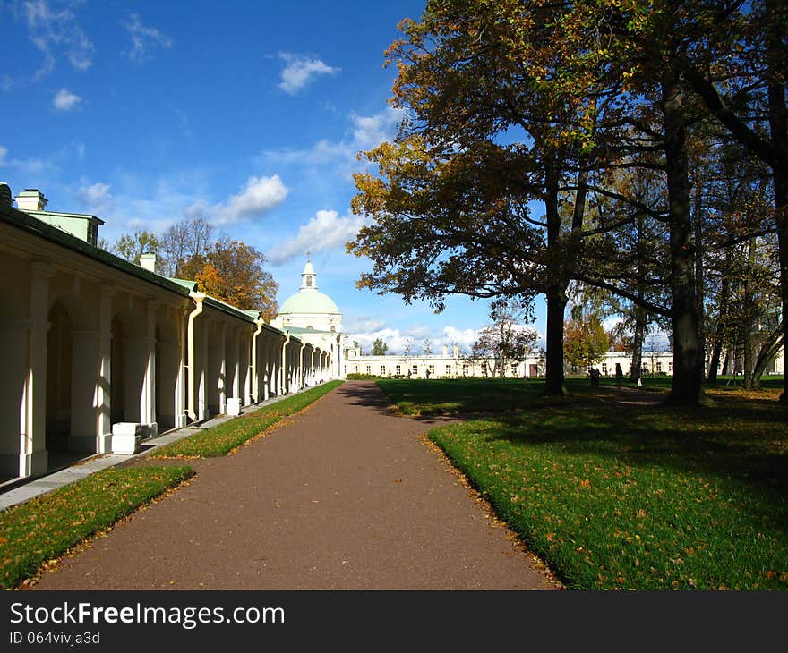 Oranienbaum park at sunny day