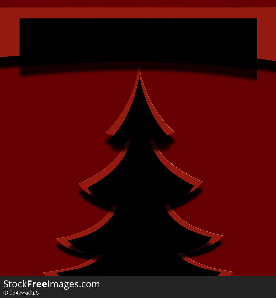 Christmas tree in red and black