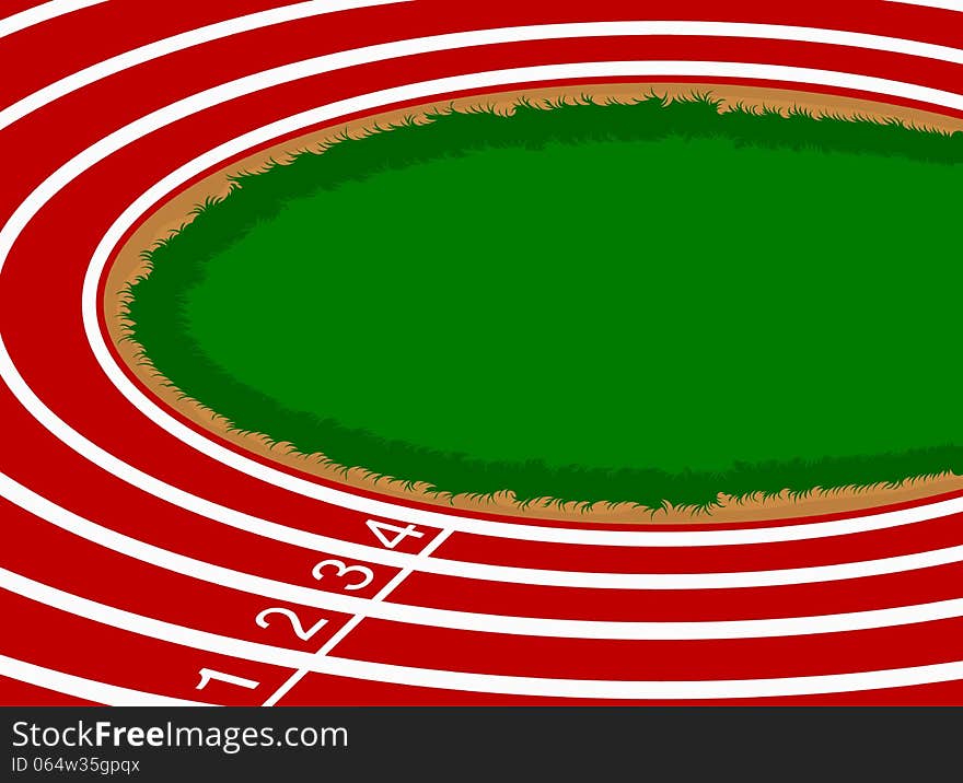 Racetrack cartoon scene sport background