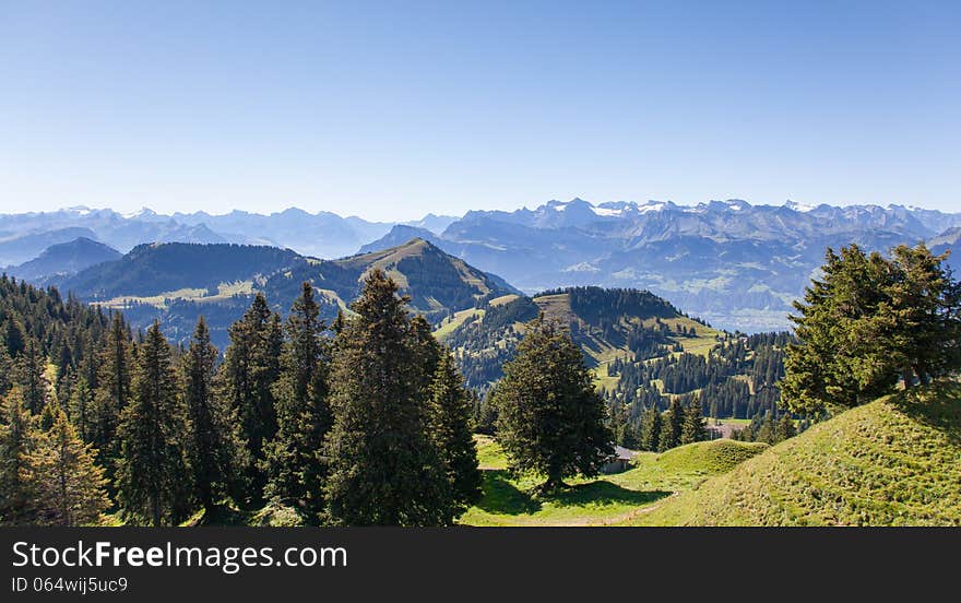 Mountain landscape. Mt. Rigi, Switzerland.