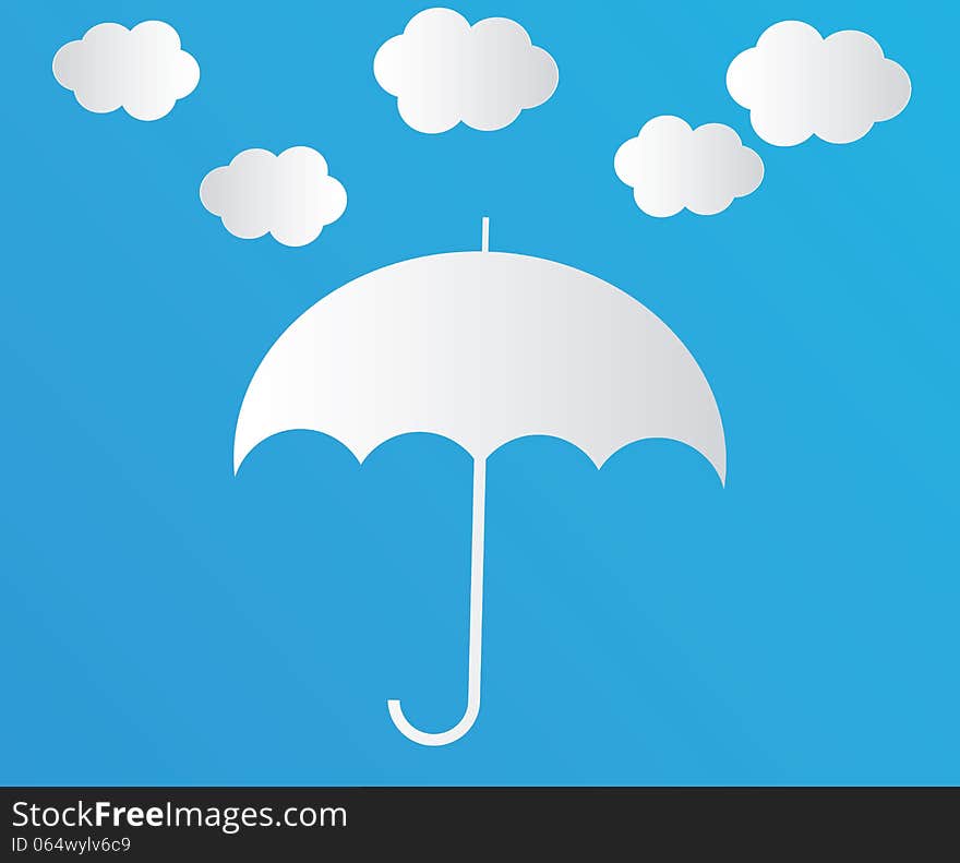 White Cloud with umbrella