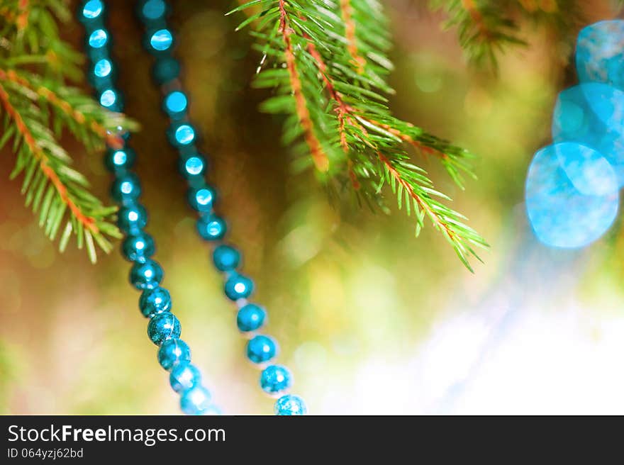 Christmas decoration with fir branch