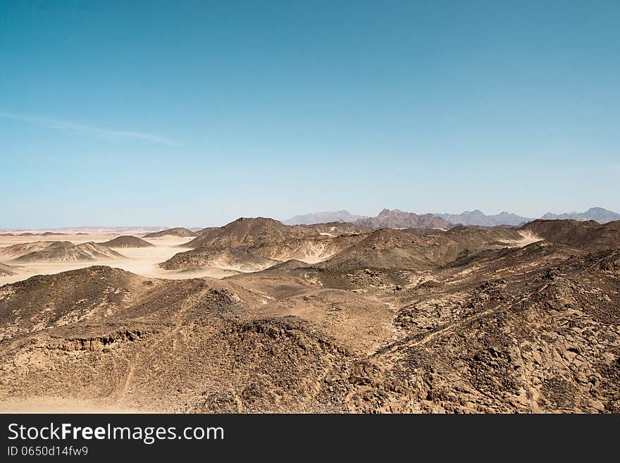 Sand hills in the desert in the Africa