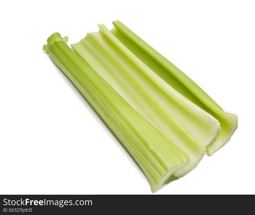 Celery is a plant variety in the family Apiaceae, commonly used as a vegetable.