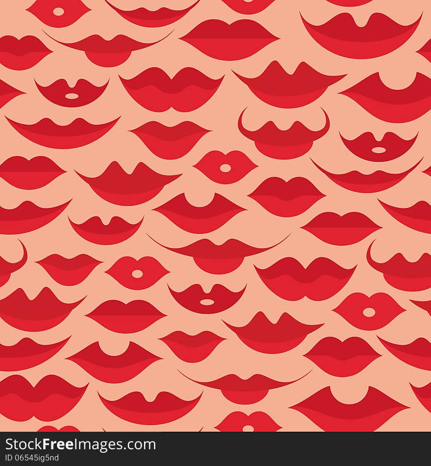 Seamless lips pattern