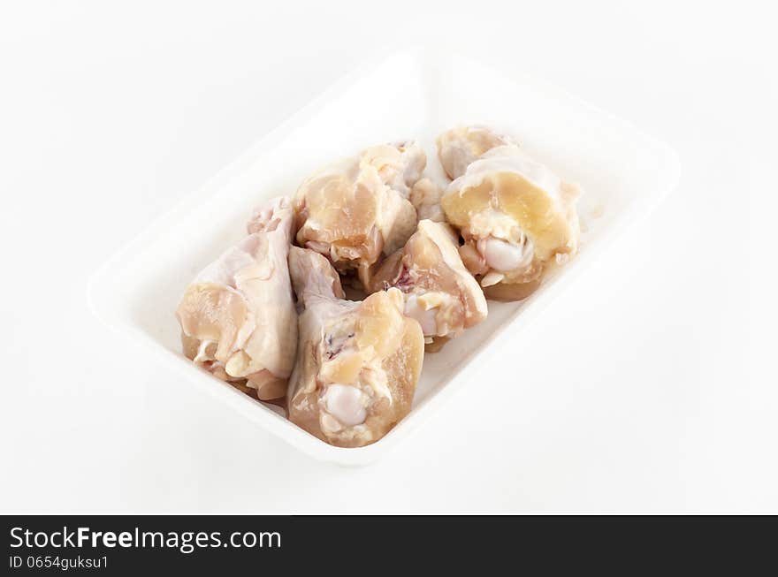 Fresh chicken isolated on white background