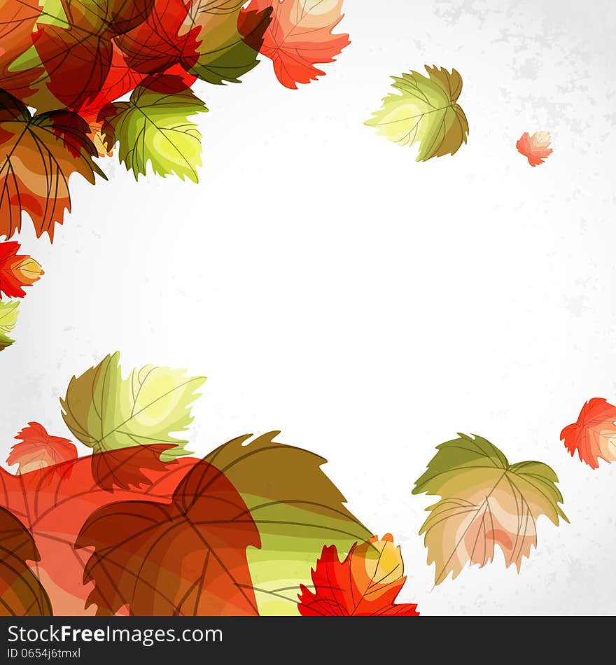 Autumn Background With Leaves. Vector Illustration. Eps 10. Autumn Background With Leaves. Vector Illustration. Eps 10.