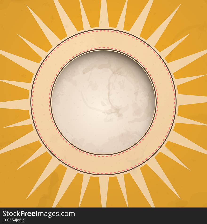 Summer Background With Sun. Vector Illustration. Eps 10. Summer Background With Sun. Vector Illustration. Eps 10.