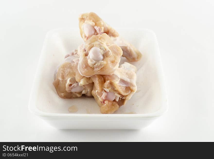 Fresh chicken isolated on white background