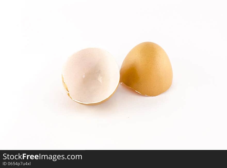 Egg shell isolated on white