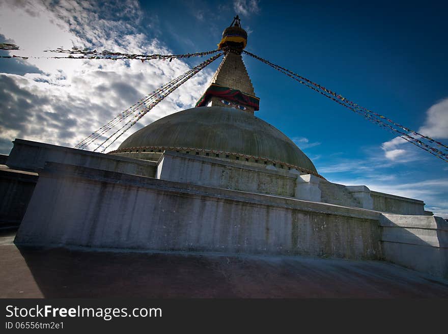 Buddhist Shrine Boudhanath Stupa. Nepal, Kathmandu