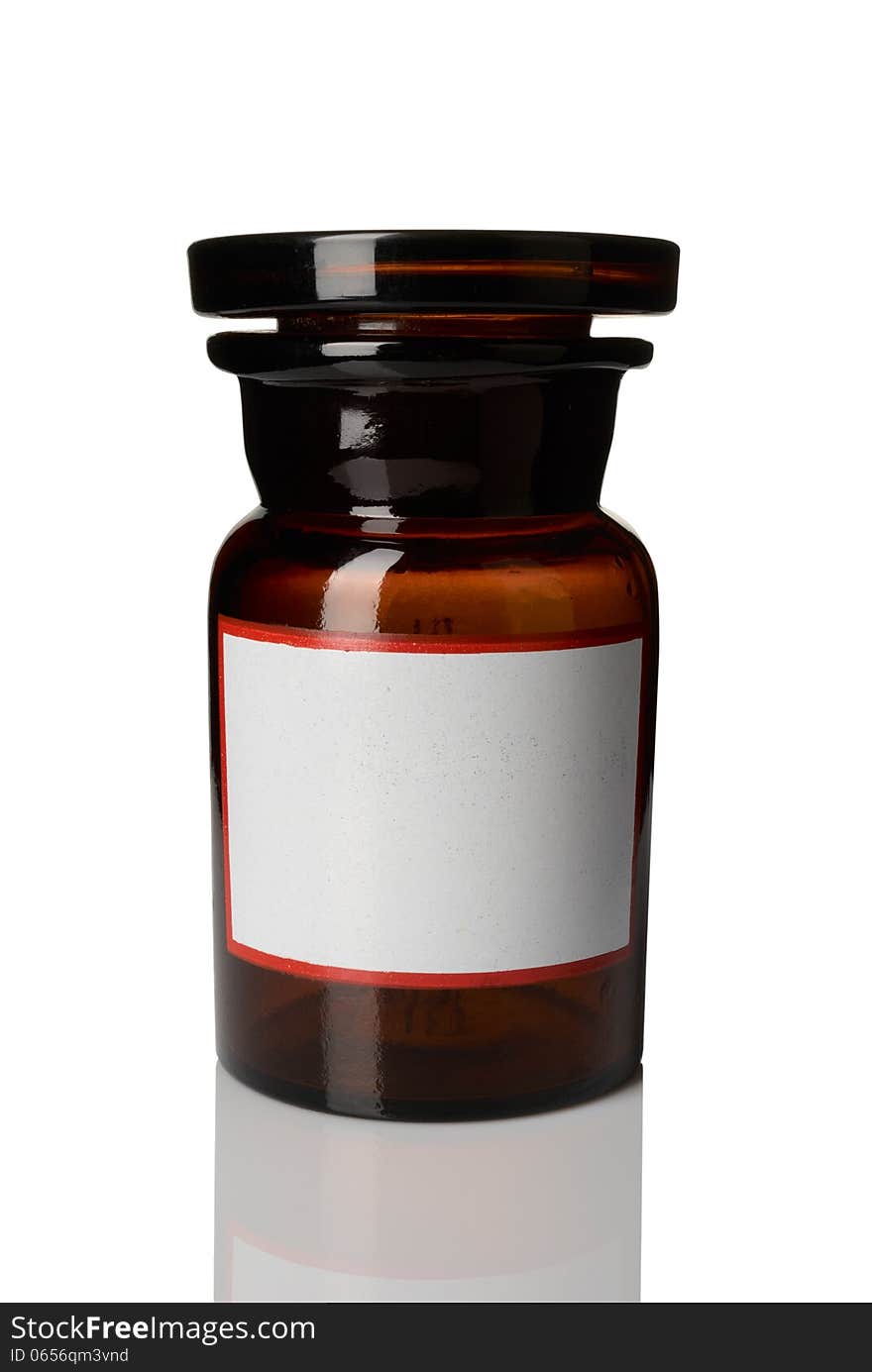 Brown jar for medical or chemical storage. Brown jar for medical or chemical storage