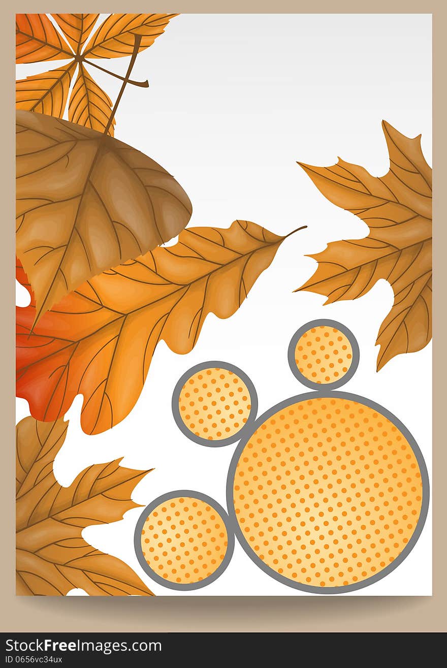 Autumn Sale. Business Flyer. Vector Illustration. Eps 10.