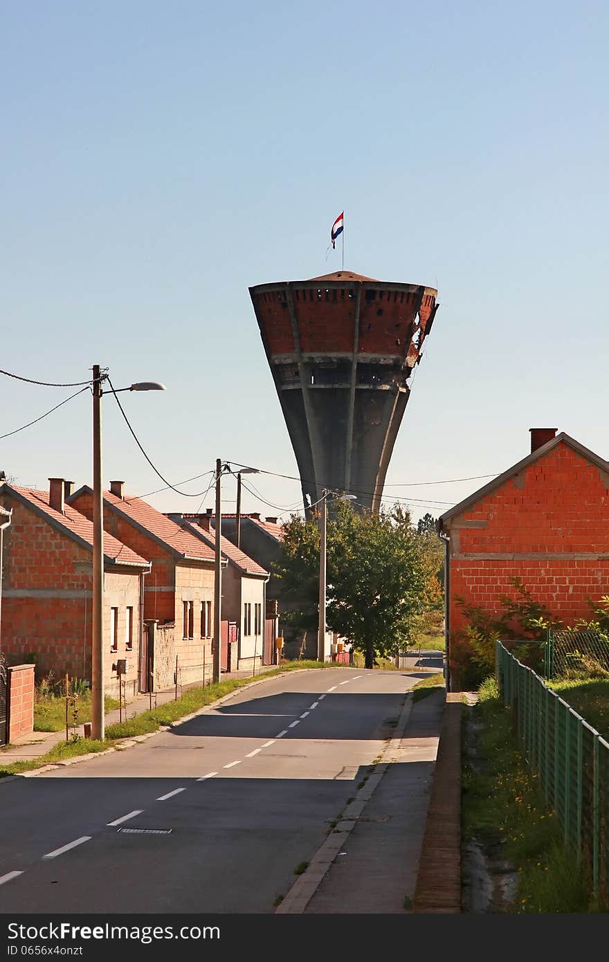 Destroyed Water Tower In Vukovar