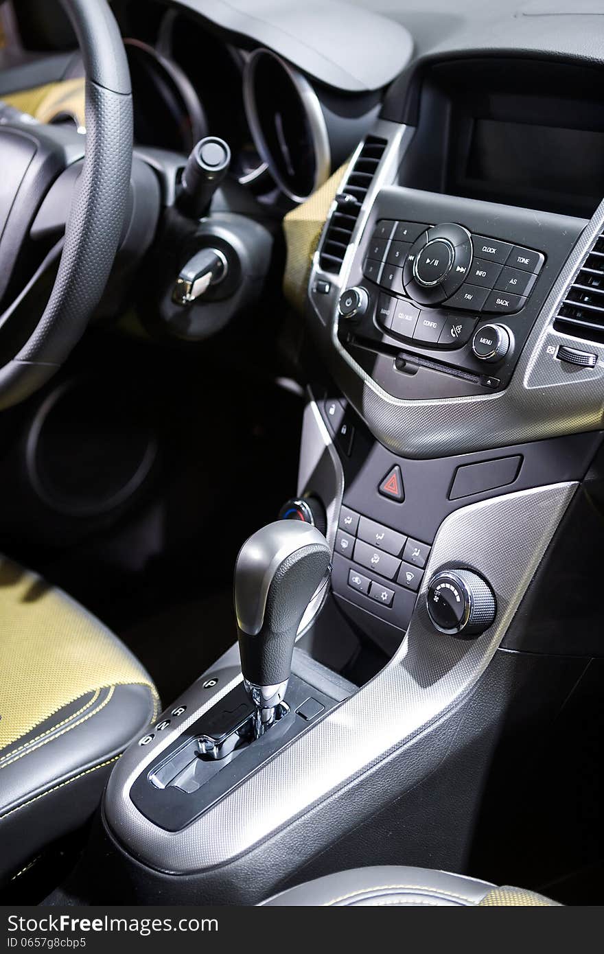 Car control panel and automatic transmission