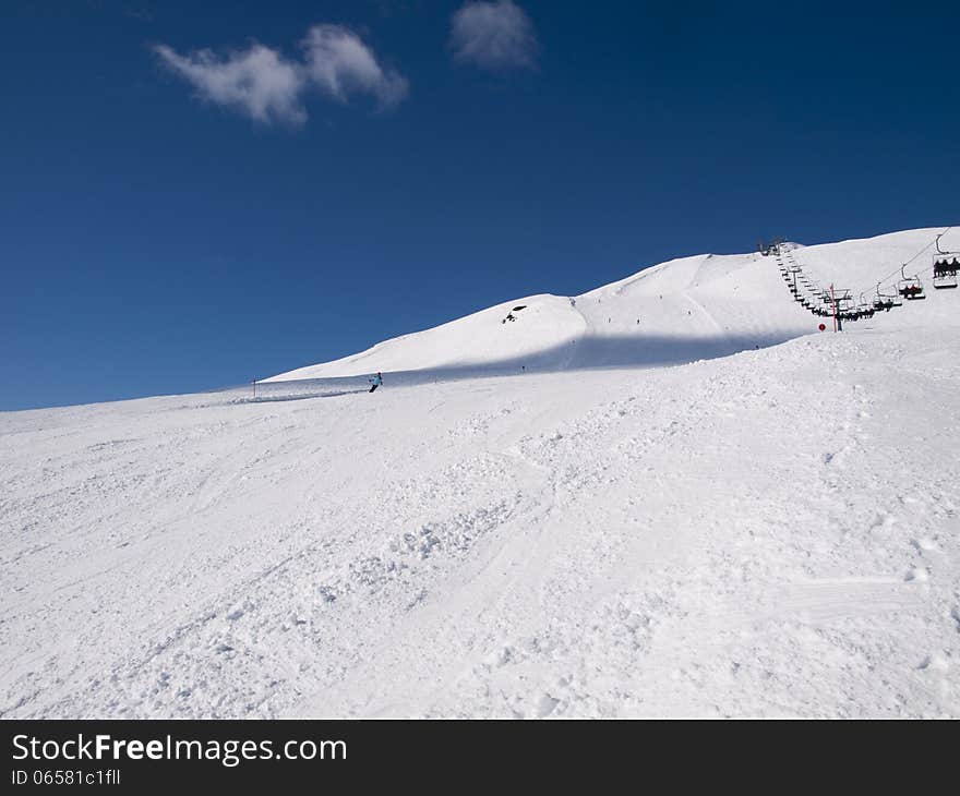 Wintersports on the alps