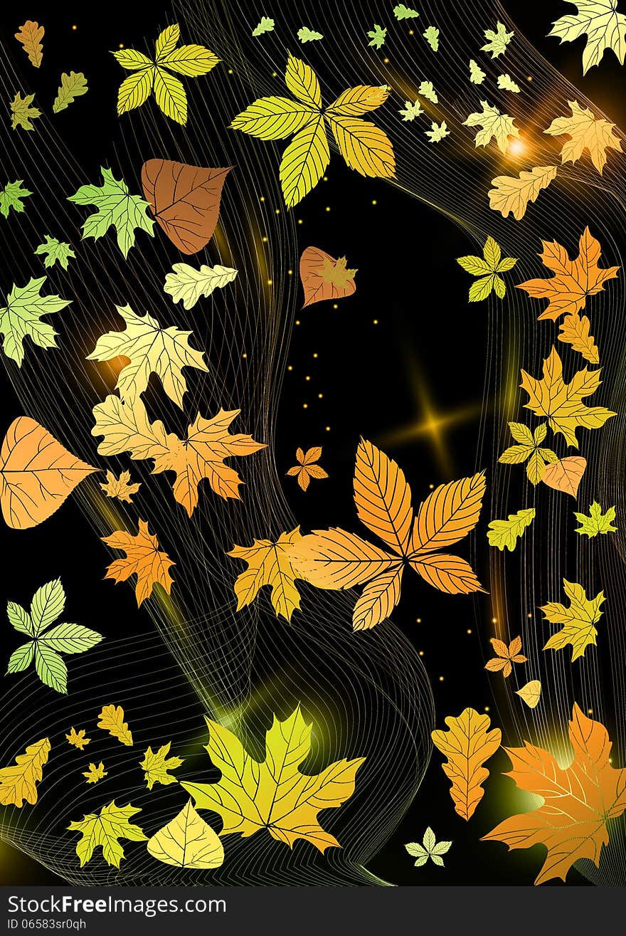 Abstract Autumn Background. Vector Illustration. Eps 10.