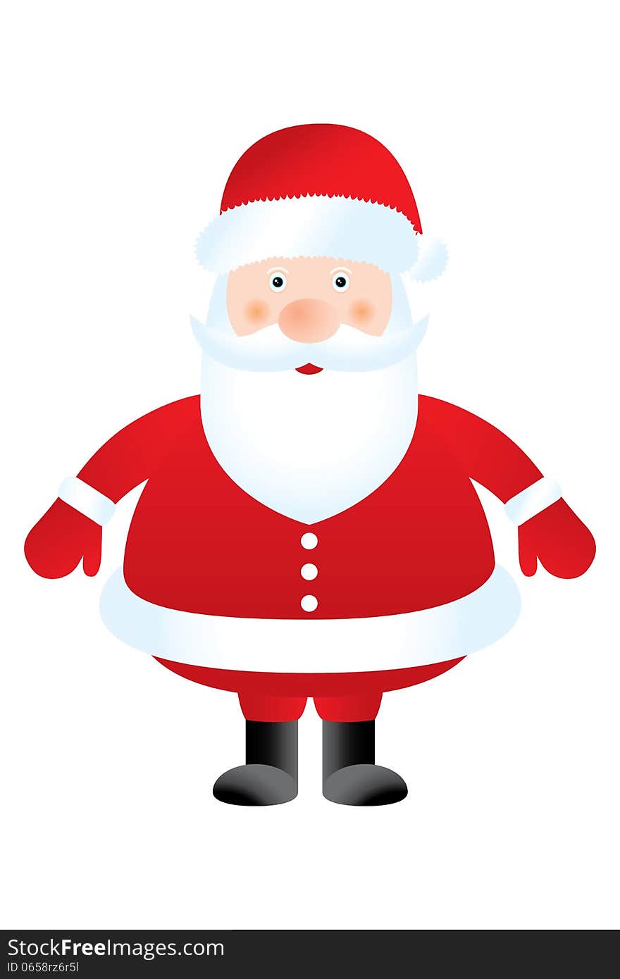 Santa claus on white background