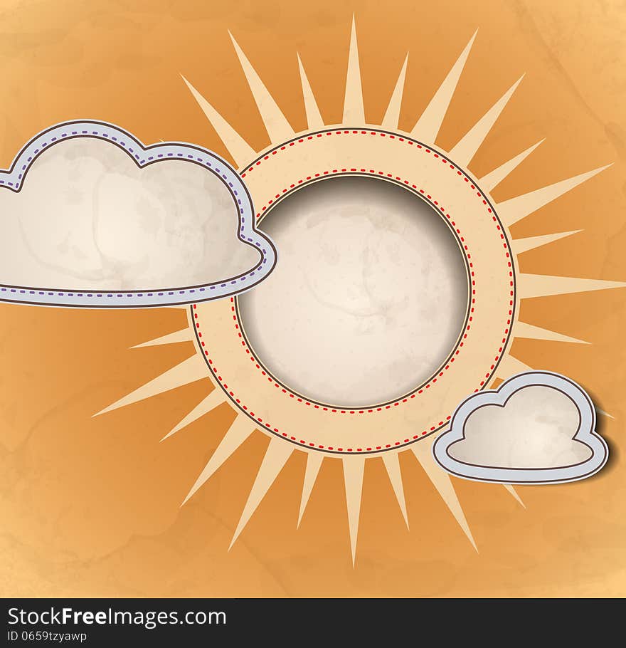 Summer Background With Sun. Vector Illustration. Eps 10. Summer Background With Sun. Vector Illustration. Eps 10.