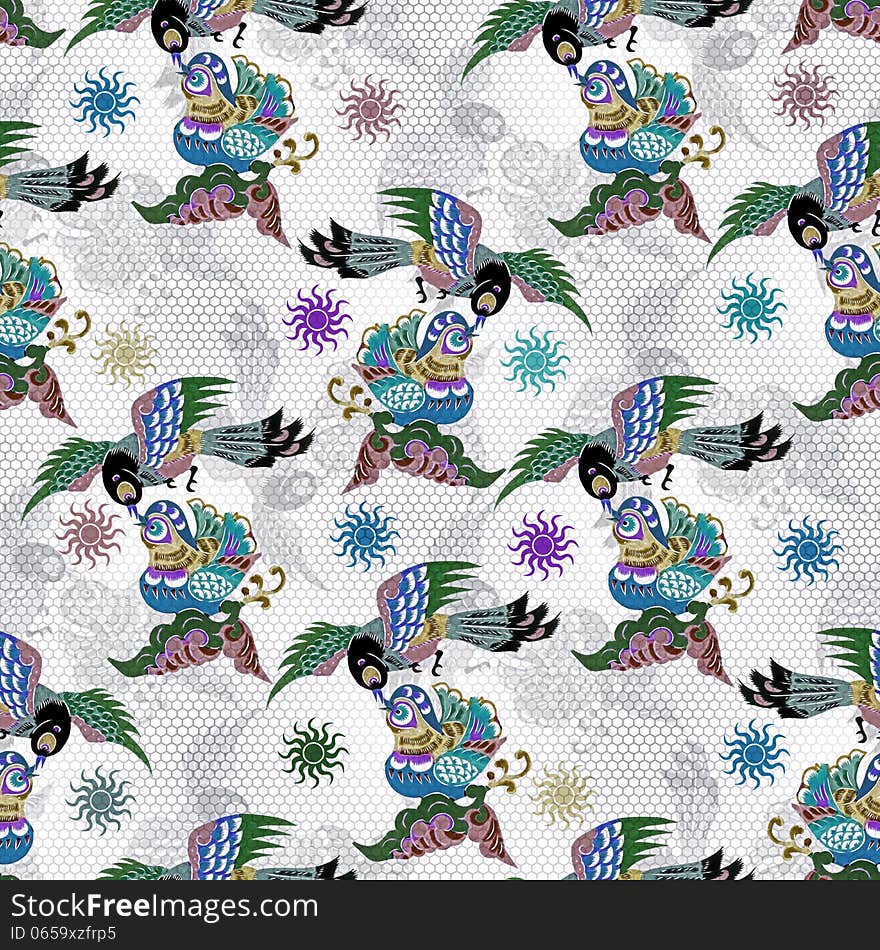 Love birds pattern