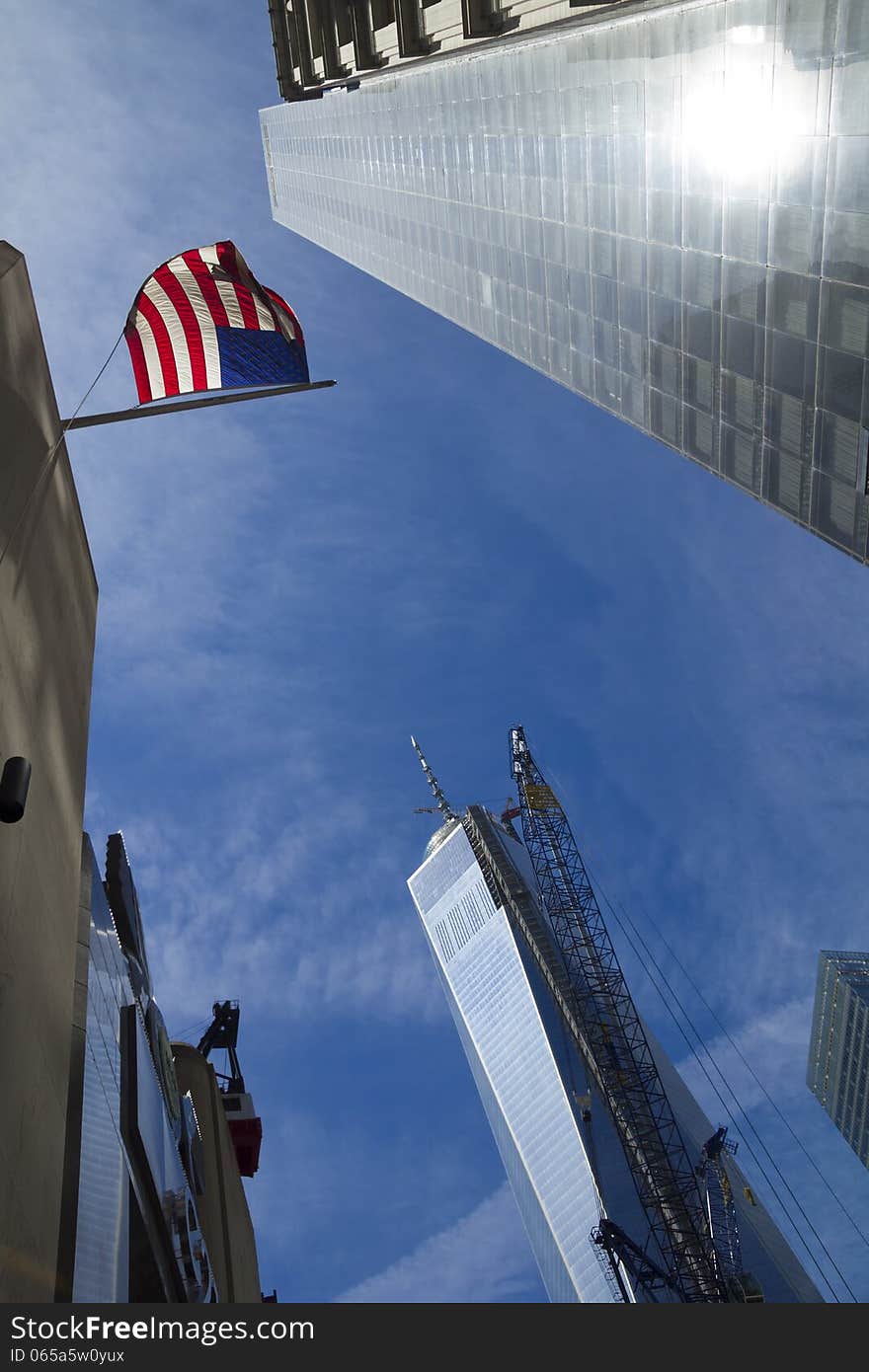 Construction well underway in New York City. Construction well underway in New York City