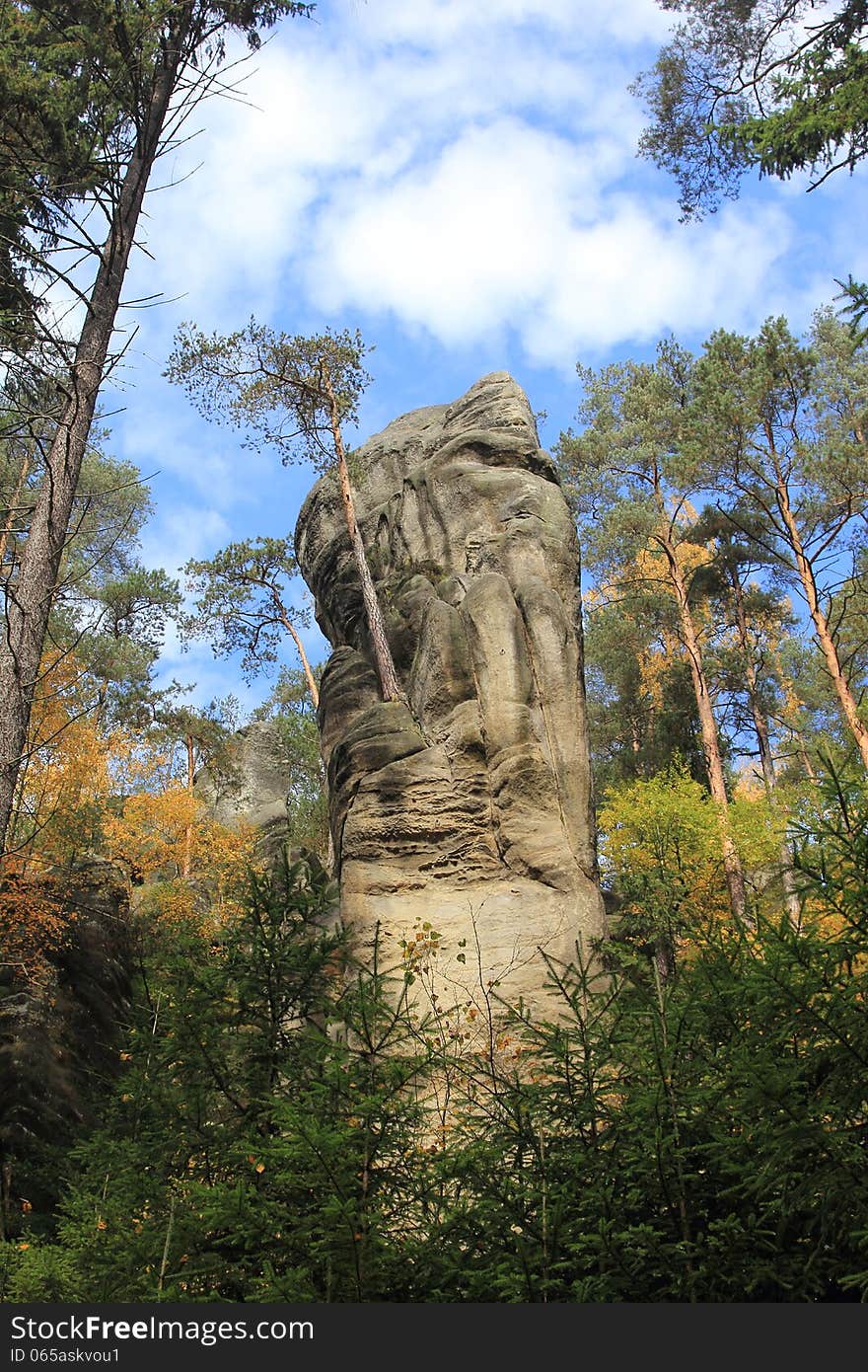 Adrspach and Teplice - Rock City in the autumn. Adrspach and Teplice - Rock City in the autumn