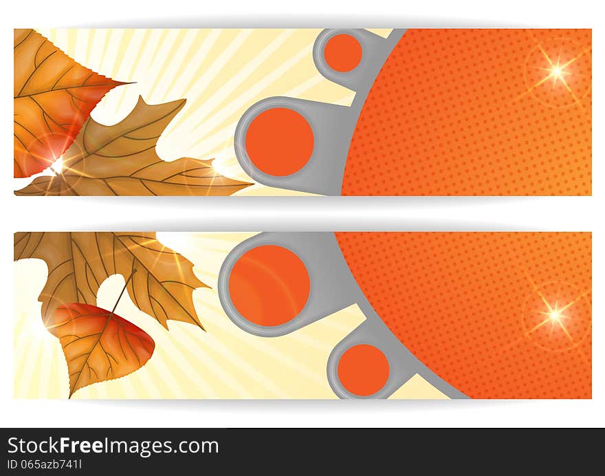 Autumn Sale. Business Flyer. Vector Illustration. Eps 10.