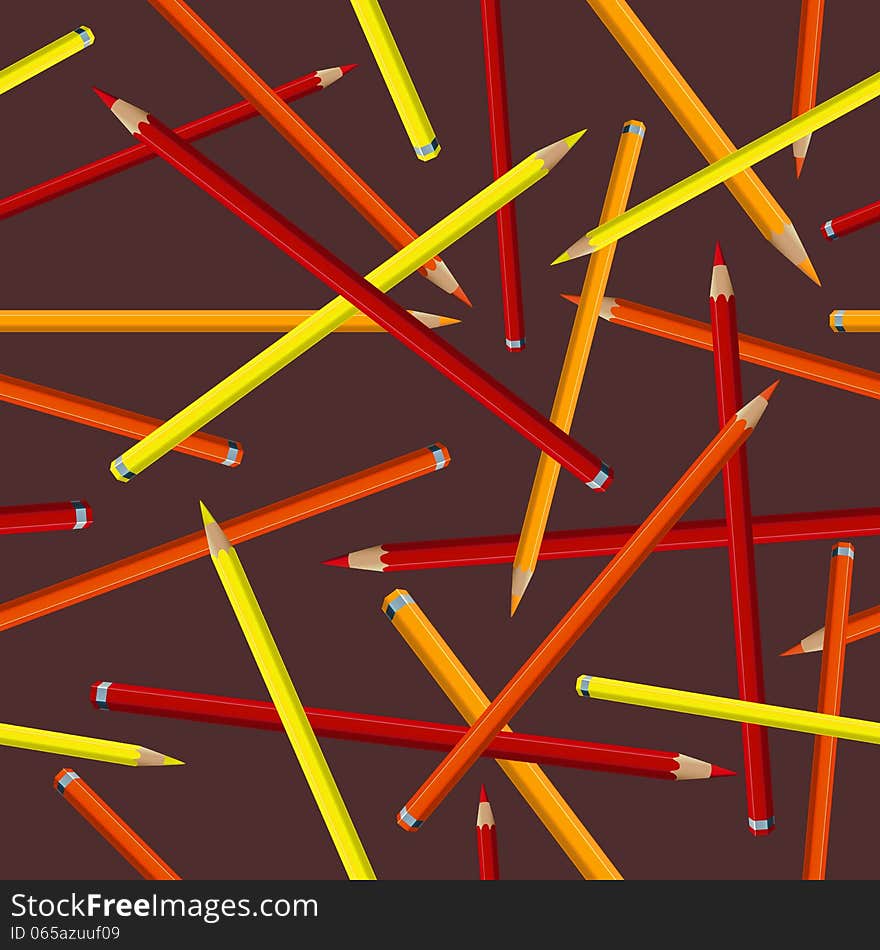 Vector illustration of color pencils. Vector illustration of color pencils