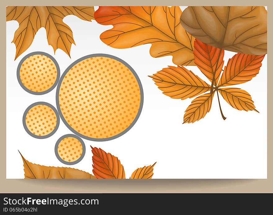 Autumn Sale. Business Flyer. Vector Illustration. Eps 10.