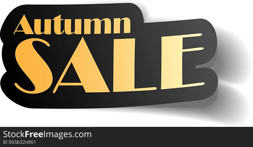 Autumn Sale Sticker. Vector Illustration. Eps 10. Autumn Sale Sticker. Vector Illustration. Eps 10.