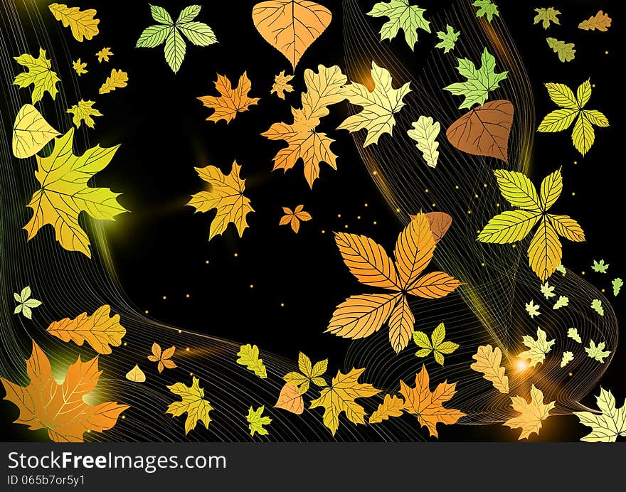 Abstract Autumn Background. Vector Illustration. Eps 10.